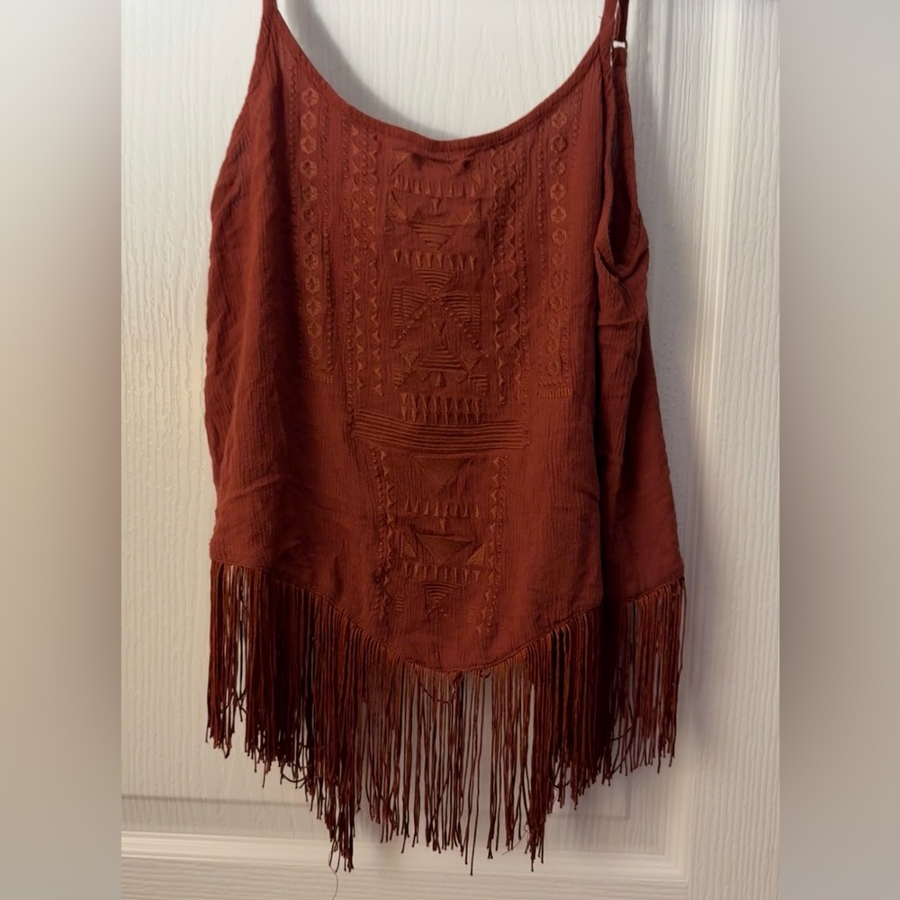 Kendall & Kylie Rust Sleeveless Top